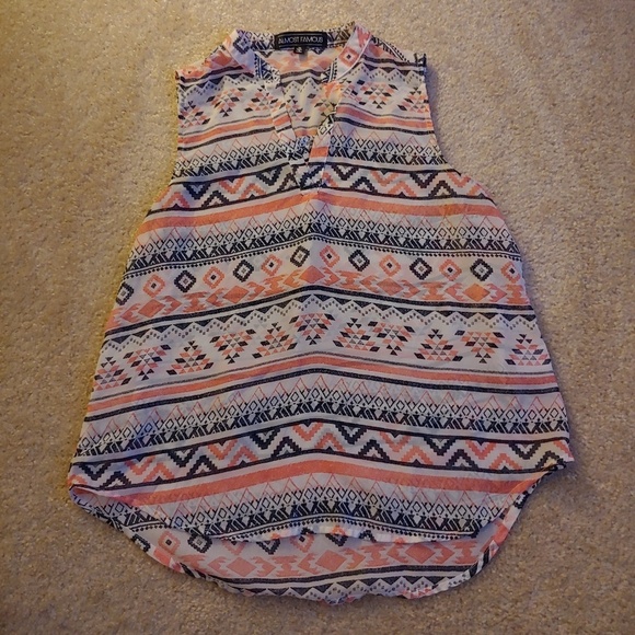 Almost famous semi sheer tribal pattern tank - Picture 1 of 4
